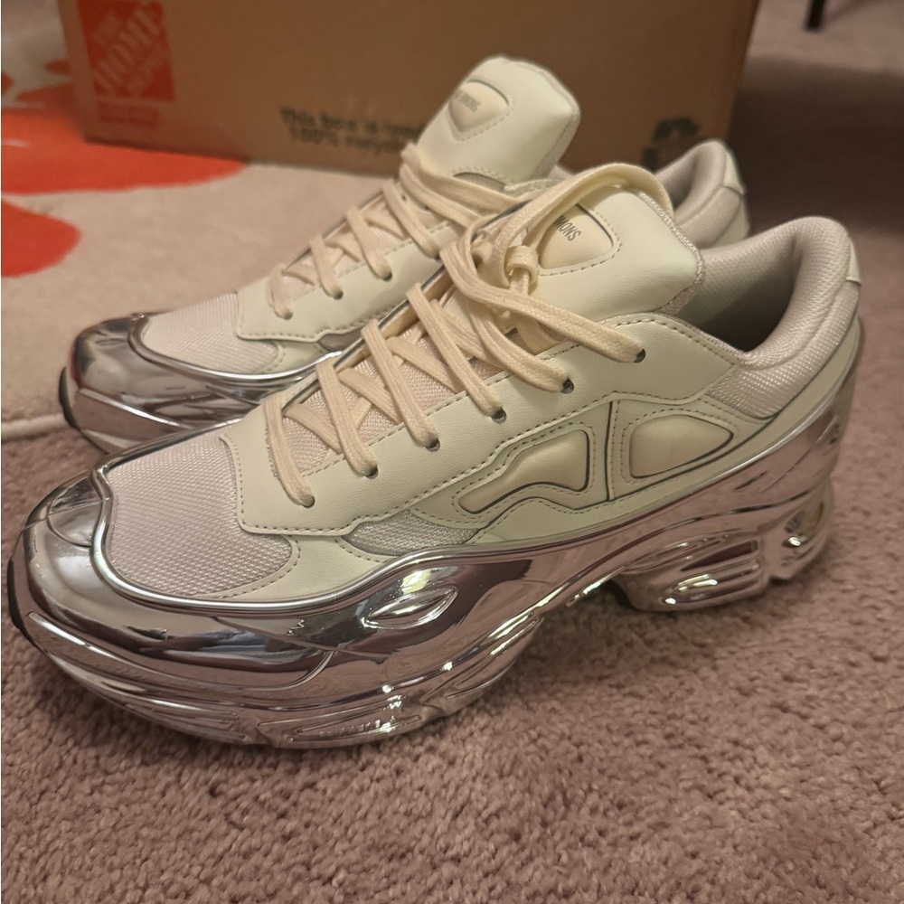 Adidas RAF Simon’s Cream and Silver Women's Sneakers